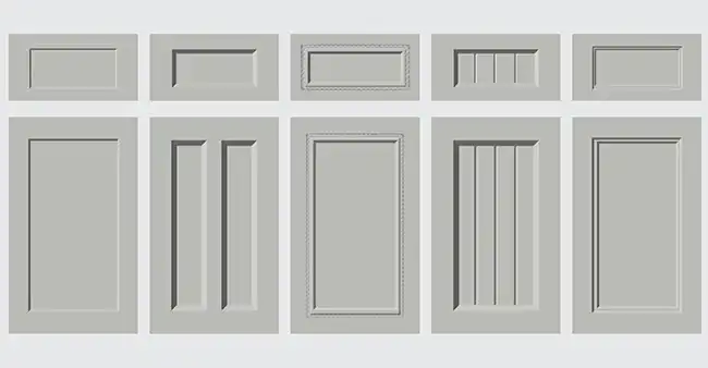 Refaced cabinet doors after replacement